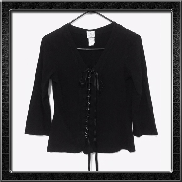 Tops - Black Laced Up Corset Goth Top